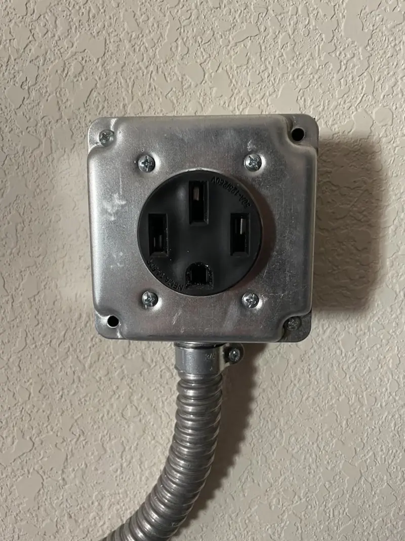 NEMA 14-50 outlet installed for Smart Home Electrical in St. Anthony